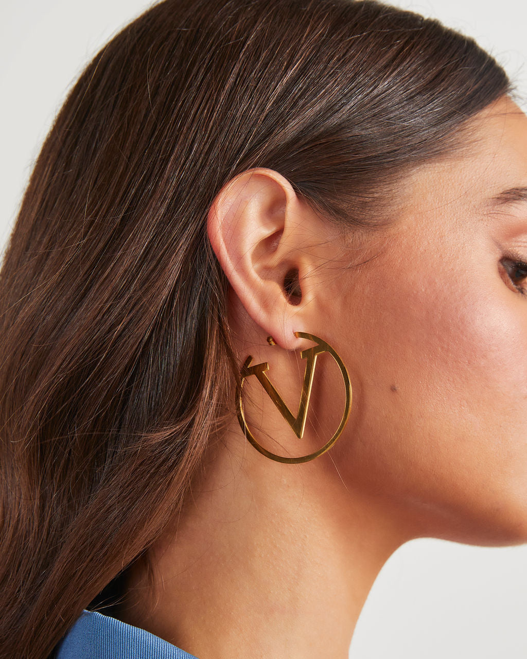 Original Fendi Rose Gold Hoops Earrings 