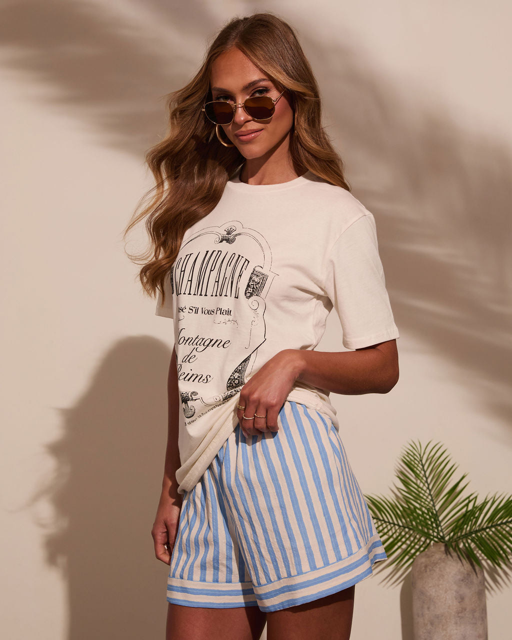Champagne Cropped Tee main image 1