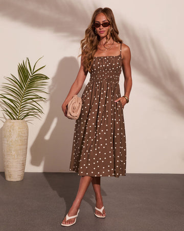 Spot Luxe Polka Dot Maxi Dress