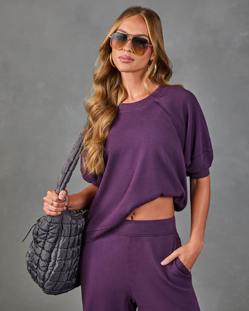 Good Stretch Terry Waffle Knit Sweatshirt