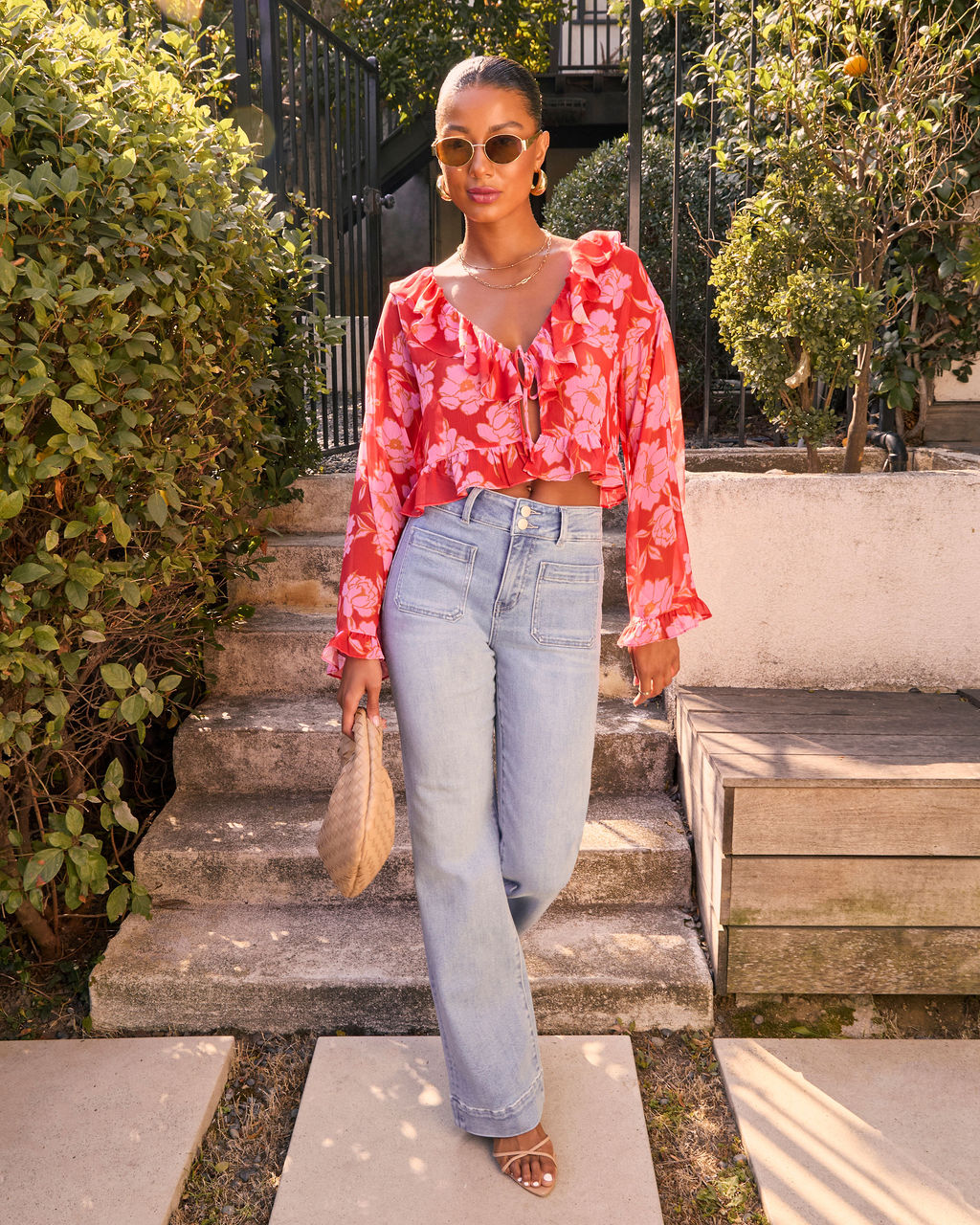 Lovers Bloom Floral Ruffle Blouse – VICI