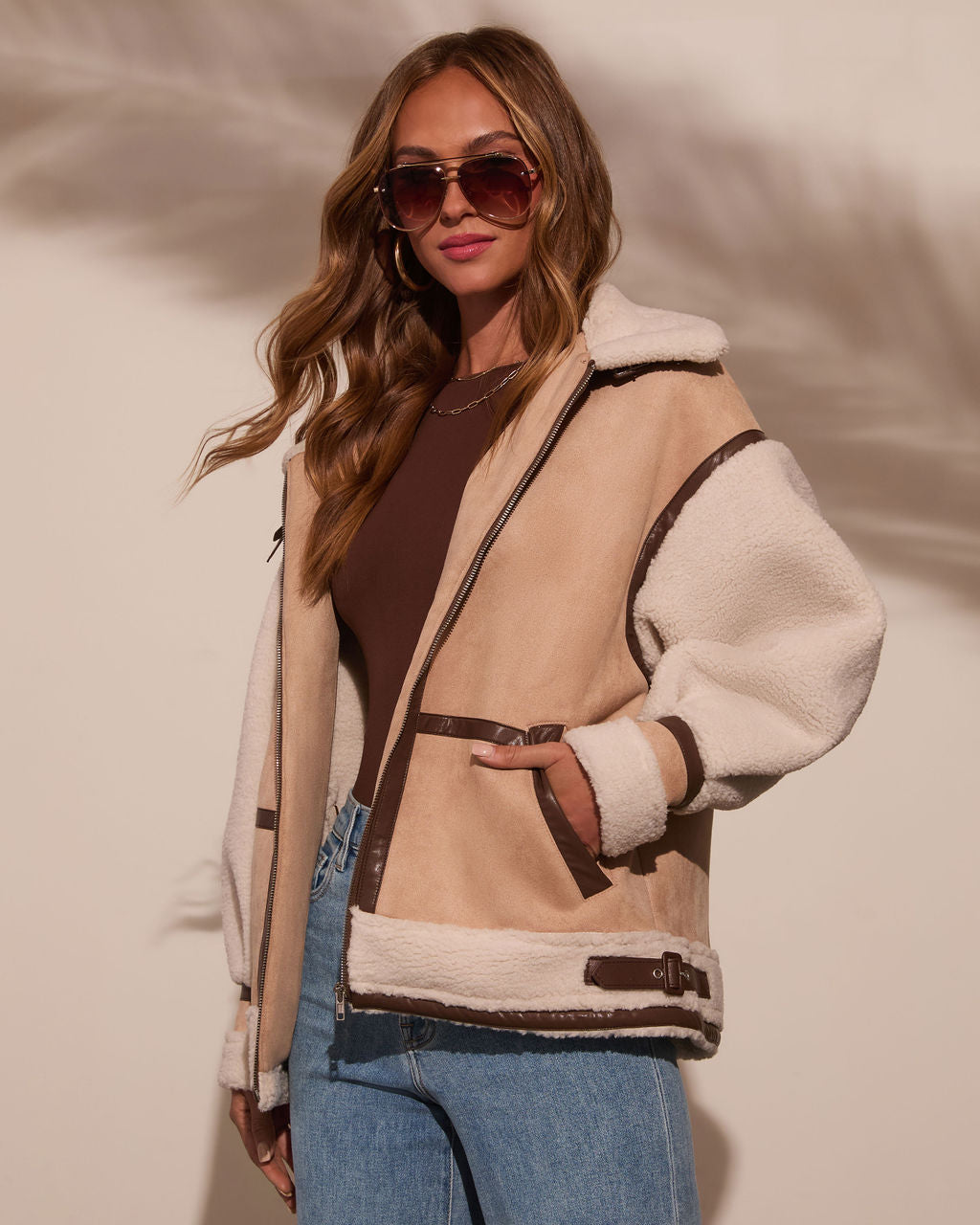 No Chill High Neck Suede Belted Jacket – VICI