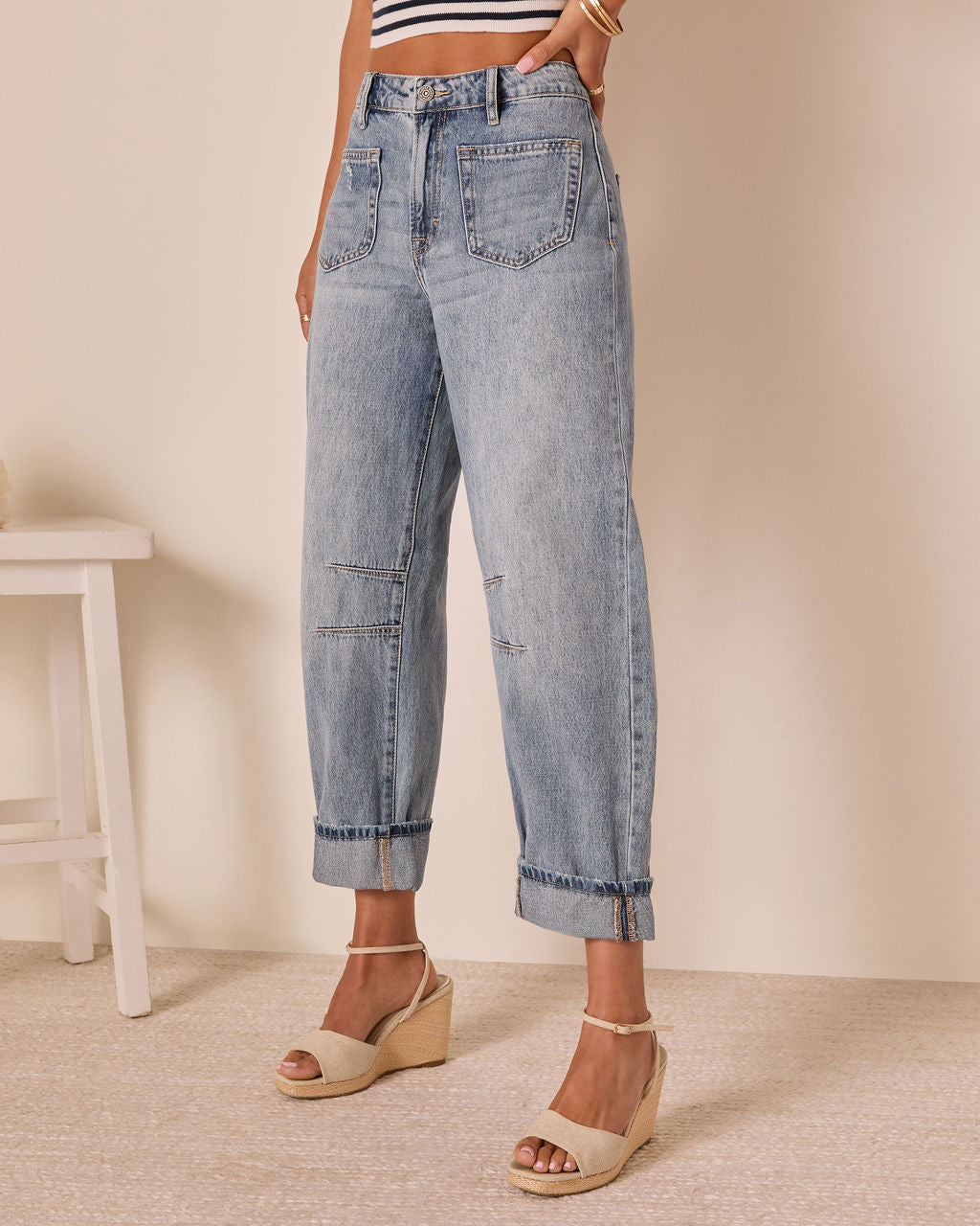 Benny Barrel Cuffed Jeans - RESTOCK