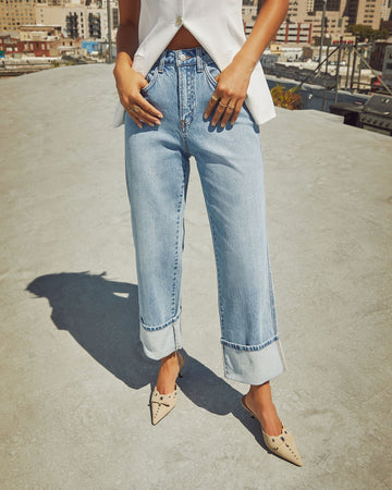 Harden Stretch Super High Rise Cropped Straight Jeans