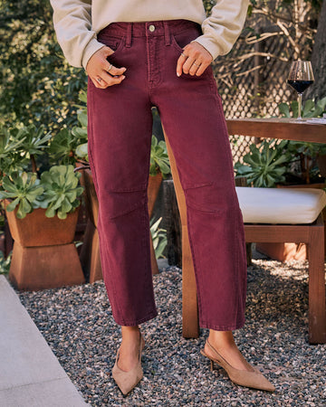 Wild Honey Stretch High Rise Barrel Jeans