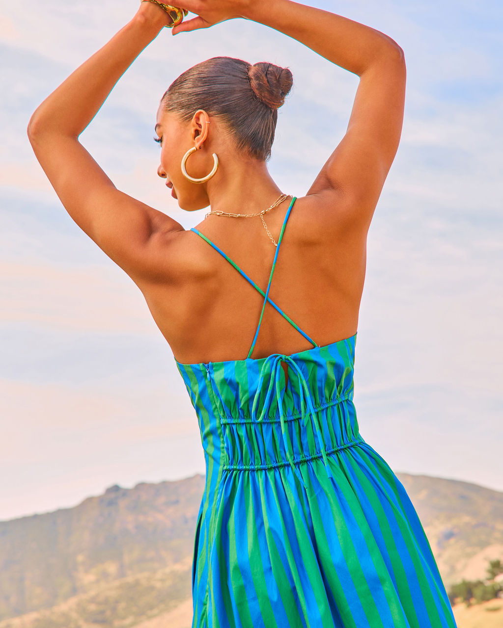 Harbor Line Striped Fit And Flare Maxi Dress VICI Harbor Line Striped Fit And Flare Maxi Dress VICI