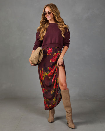 Harvest Garden Floral Maxi Skirt
