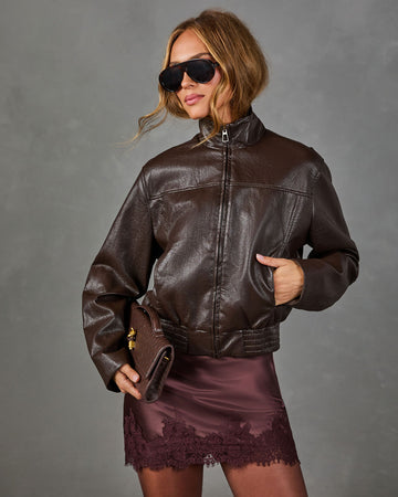 Lydia Vegan Leather Moto Jacket