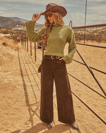 Autumn Charm Corduroy Wide Leg Pants