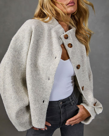Comfort Club Brushed Mockneck Cardigan