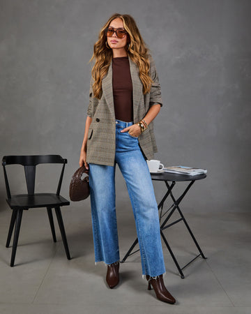 Elenora Plaid Double Breasted Blazer