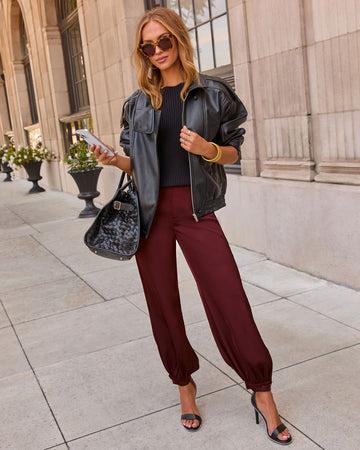 Forward Feeling Satin Joggers