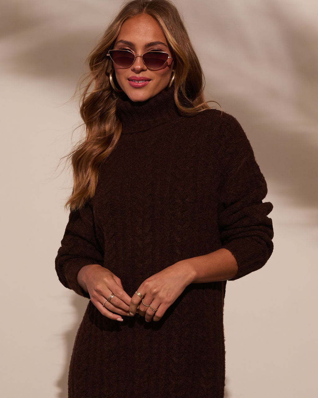Snowdrift Turtleneck Sweater Dress – VICI