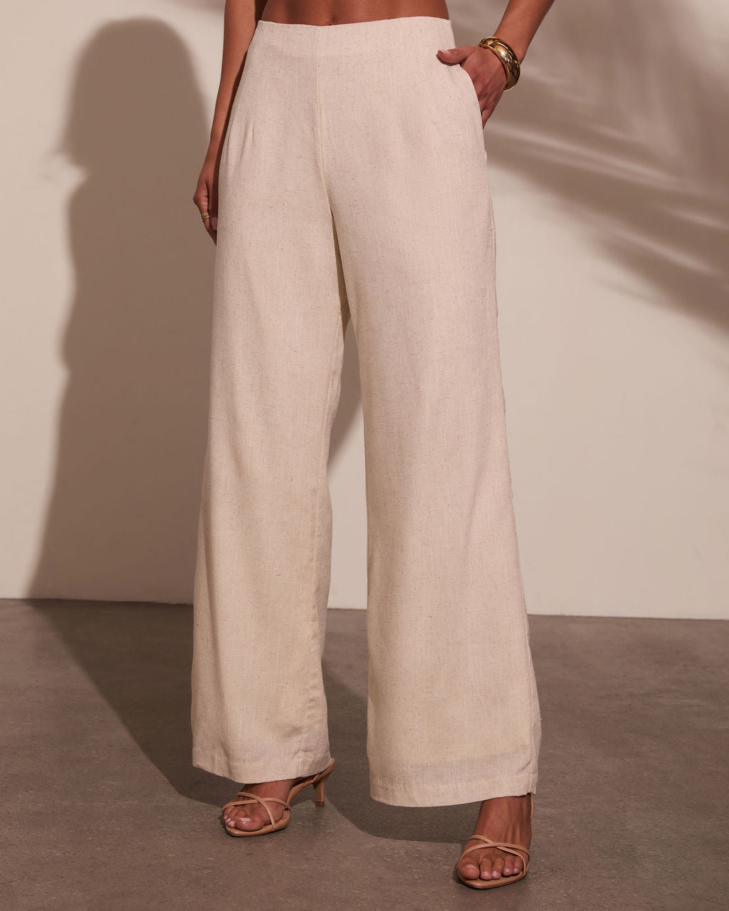 Miss Me Linen Wide Leg Pants (M)