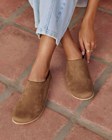 Moon Tide Faux Suede Slide Mule