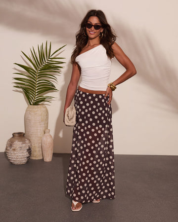 Miska Polka Dot Maxi Skirt