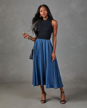 Meriah Color Block Maxi Dress