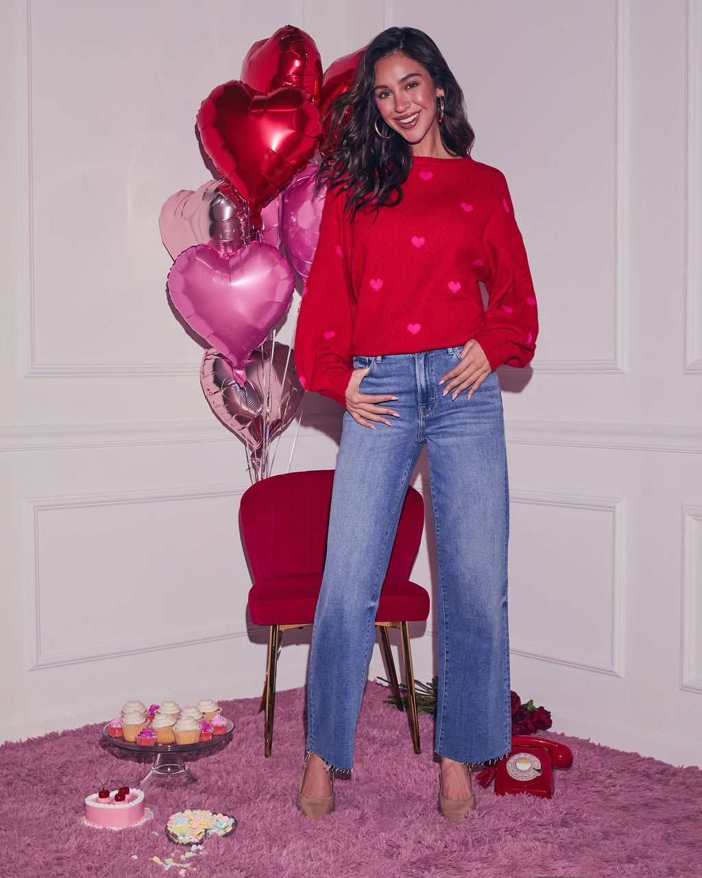 Normah Embroidered Heart Sweater – VICI