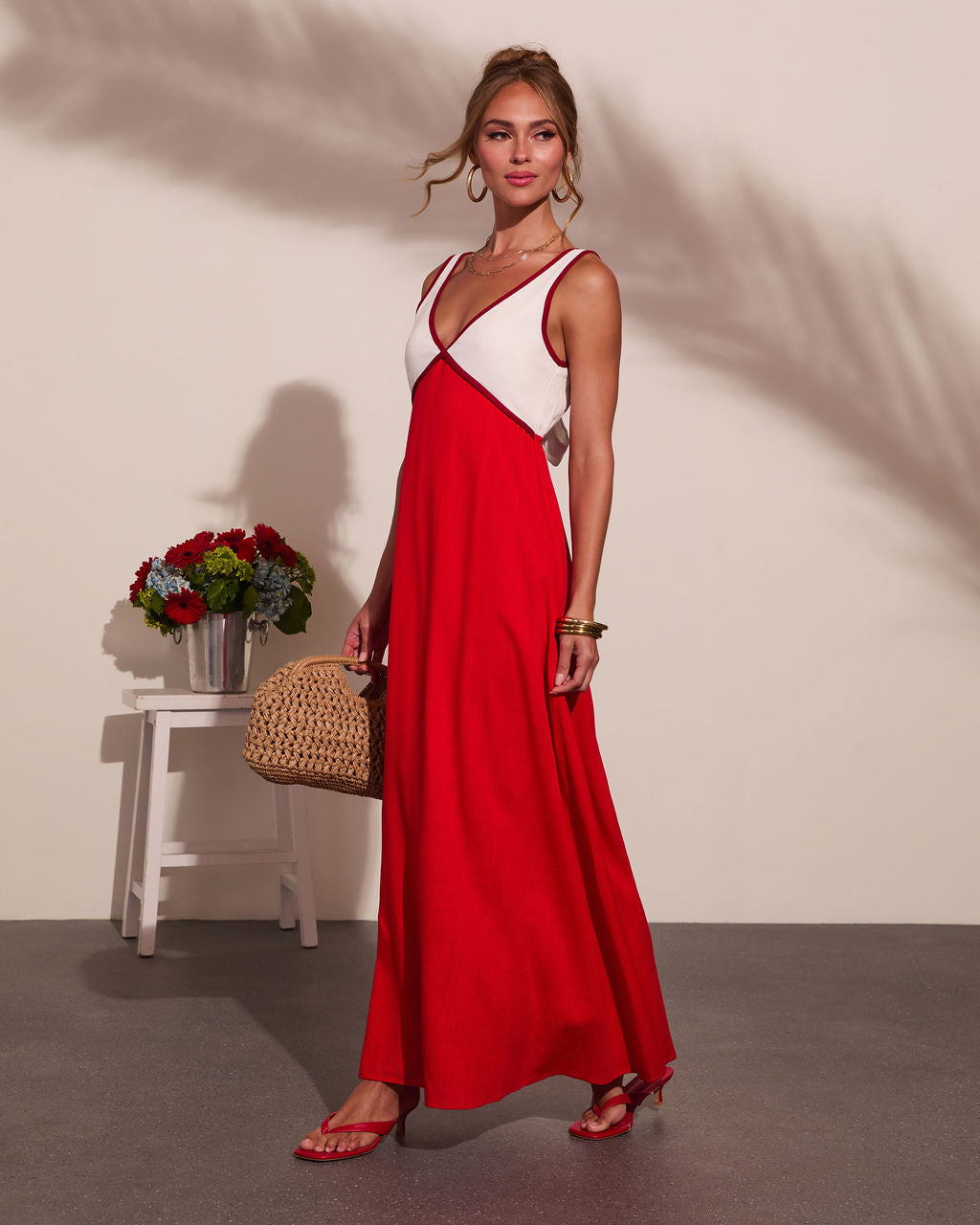 open lace back dress Alexandrea Colorblock Maxi Dress – VICI