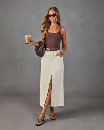 Quiet Current Cotton Corduroy Maxi Skirt