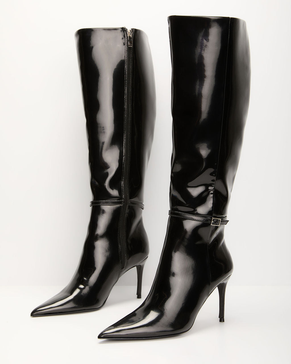 Violetta Patent Leather Heeled Knee High Boots – VICI