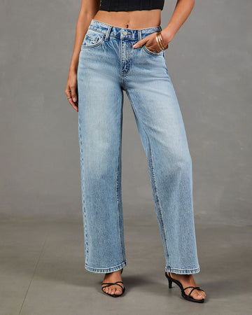 Elmah Stretch High Rise Wide Leg Jeans