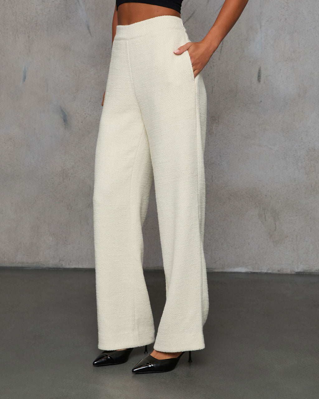 Kayleen High Rise Tweed Trouser – VICI - Main Image