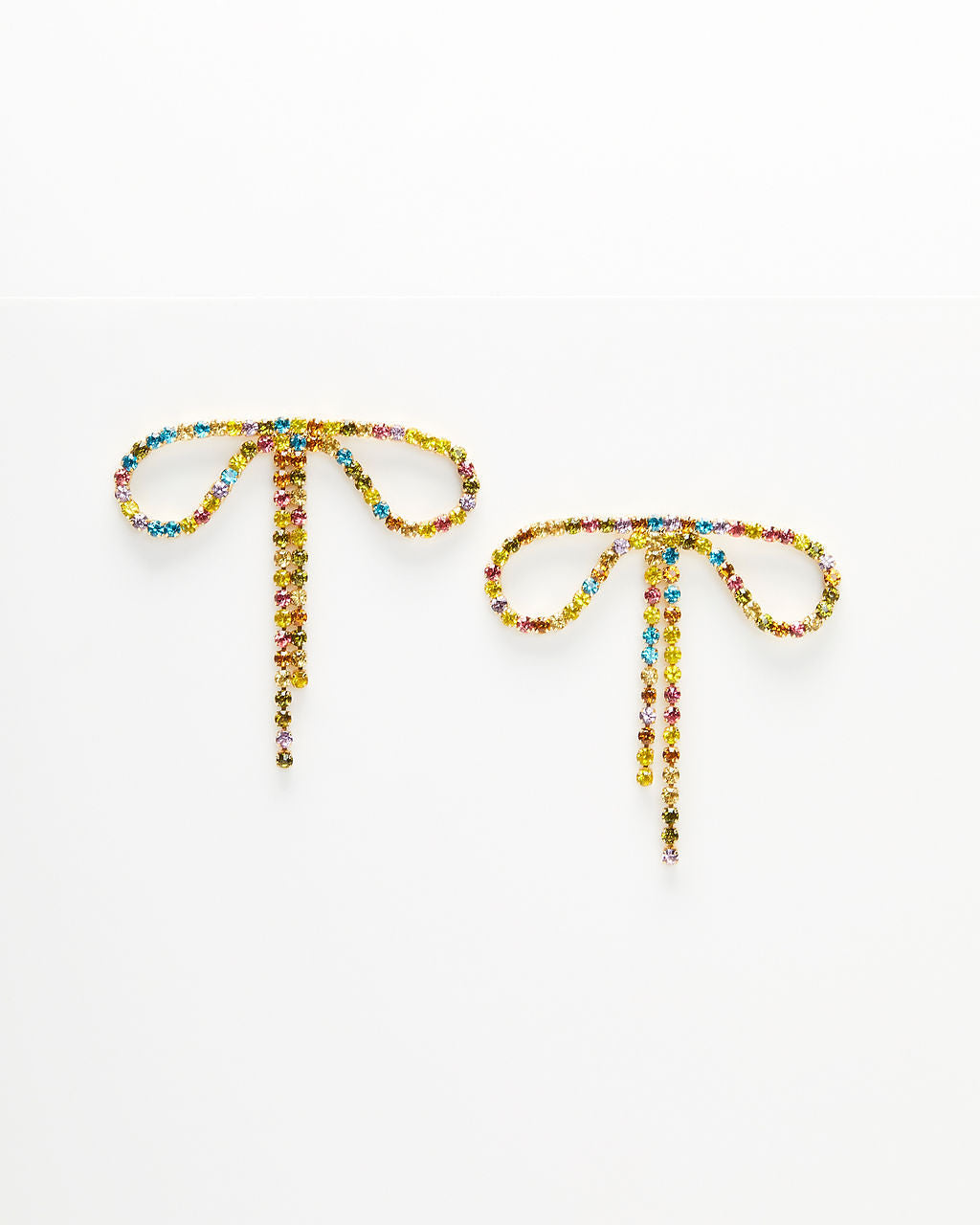 Scottie Colorful Rhinestone Bow Earrings – VICI
