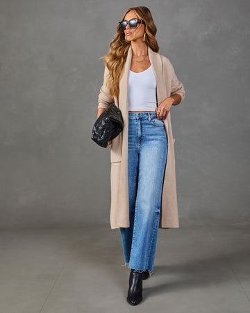 Loretta Knit Belted Long Line Cardigan