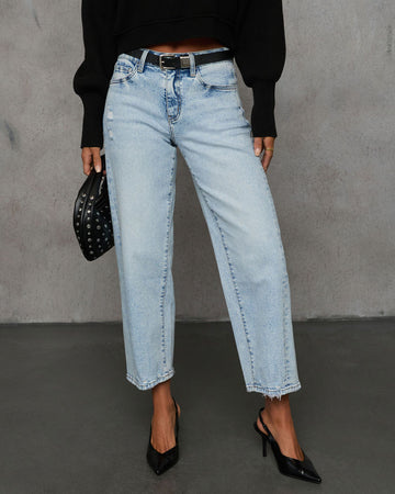 Jetty Stretch High Rise Clean Barrel Jeans