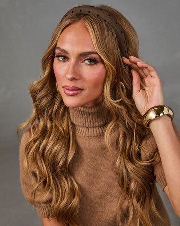 Silvia Flocked Polka Dot Headband