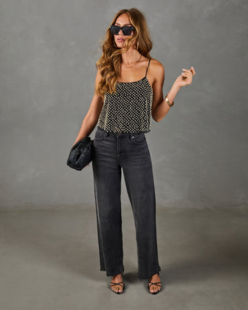 Emilie Mesh Pearl Embellished Top