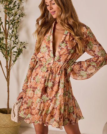 Allenah Drawstring Mini Dress