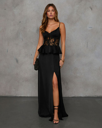 Sanderson Peplum Maxi Dress