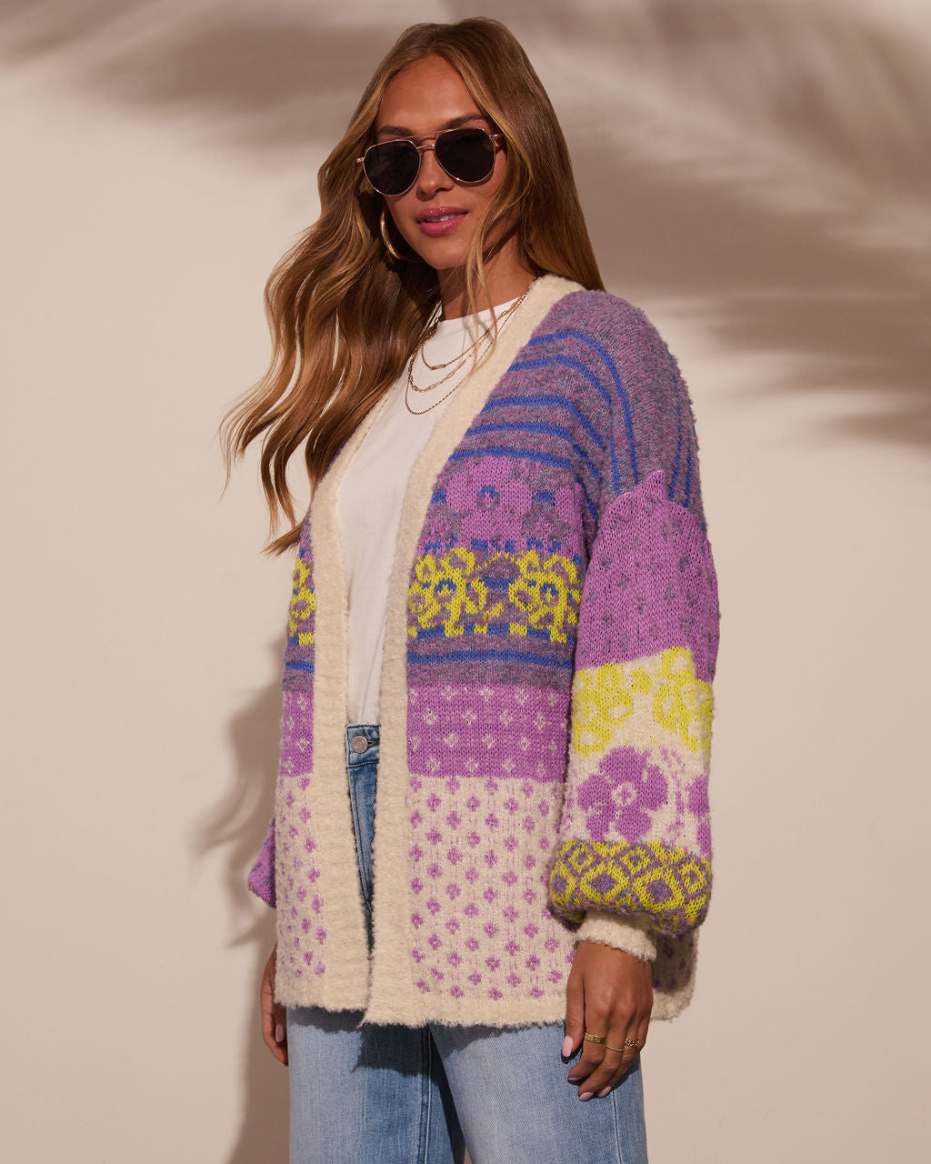 Ferrell Printed Open Front Cardigan – VICI