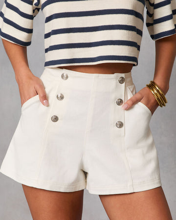 Heritage Hues High Rise Sailor Denim Shorts