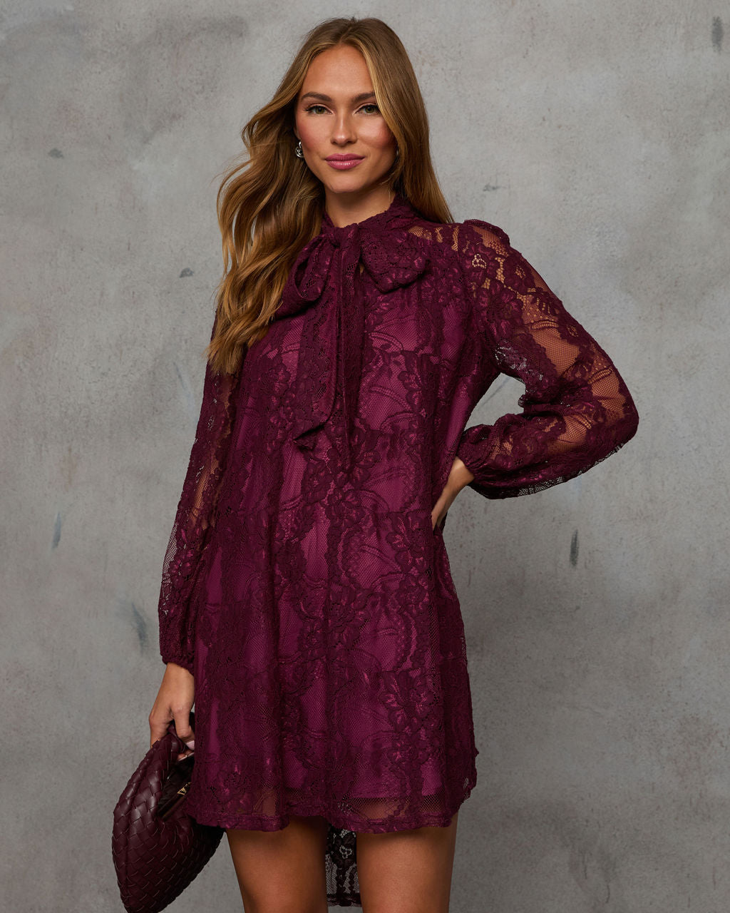 Rather Be Necktie Lace Mini Dress VICI Rather Be Necktie Lace Mini Dress VICI
