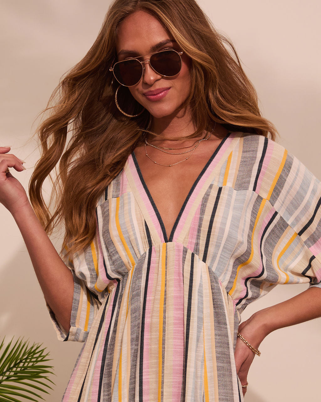 At Beachside Flowy Linen Midi Dress – VICI