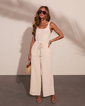 Daily Muse Drawstring Waist Jumpsuit