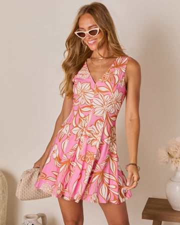 Blissful Garden Fit And Flare Mini Dress