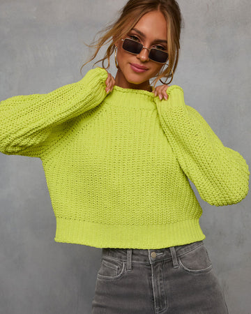 Pure Joy Mockneck Knit Sweater