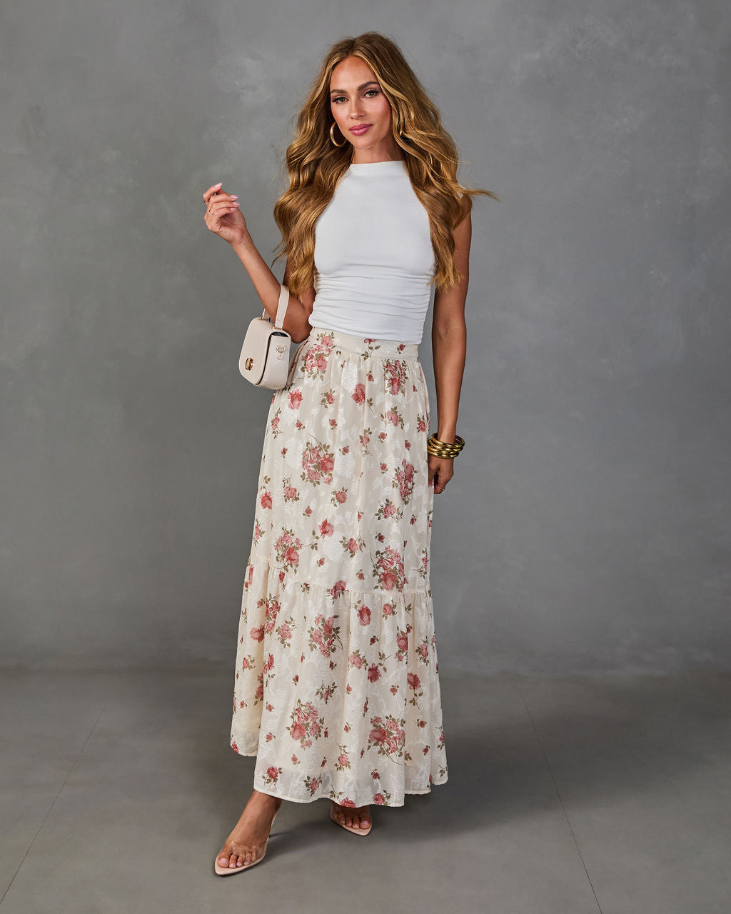 Rosy Cheers Floral Maxi Skirt – VICI