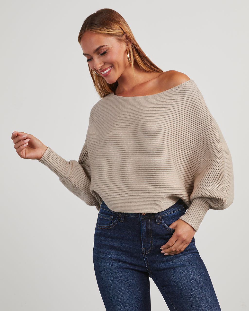 Katie Boat Neck Cropped Sweater