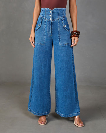Christen High Waisted Wide Leg Jeans