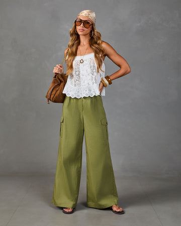 Free Roamer Belted Wide Leg Cargo Pants