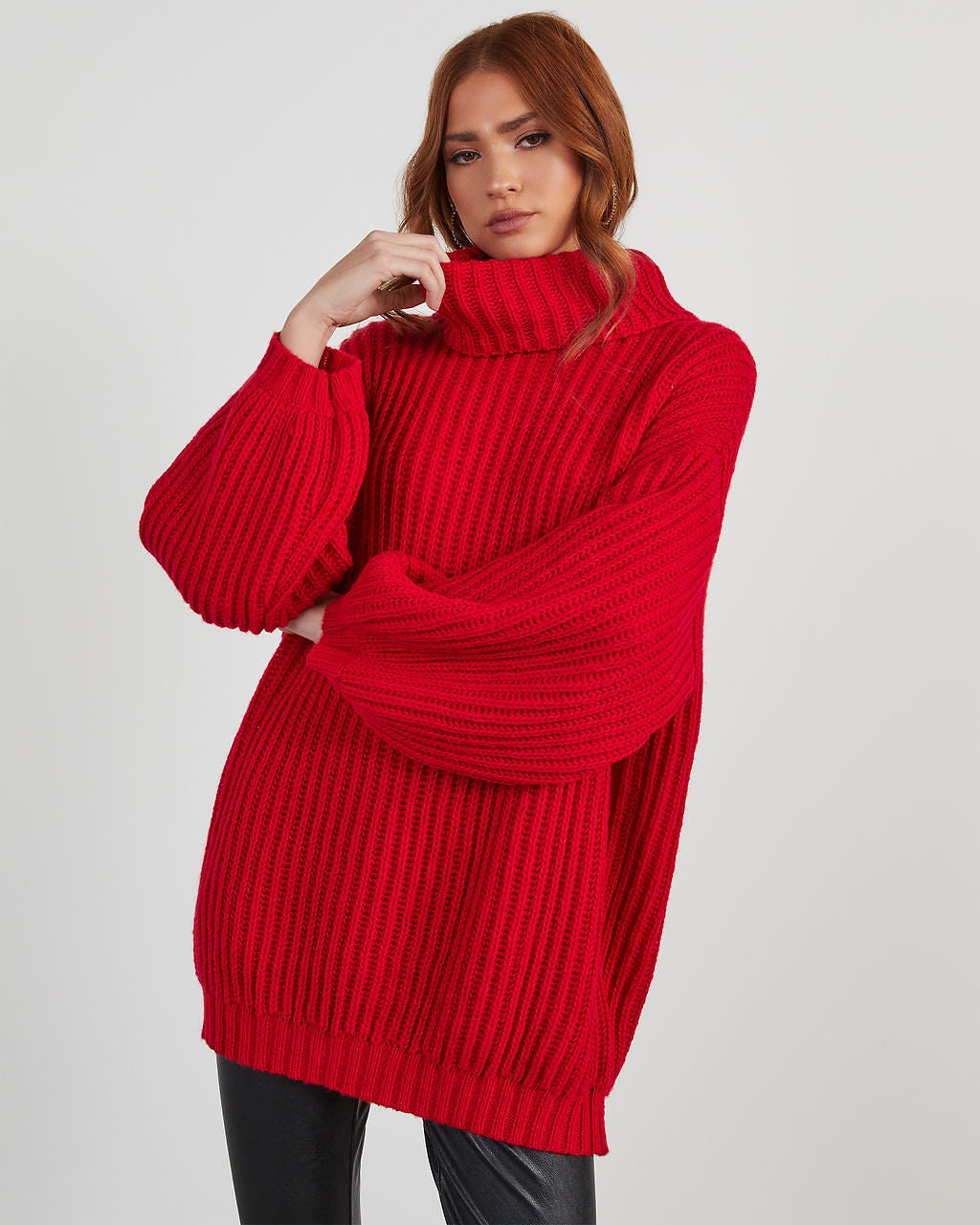 Milligan Oversized Turtleneck Sweater – VICI - Main Image
