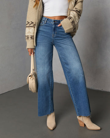 Connie Super Stretch High Rise Frayed Hem Jeans