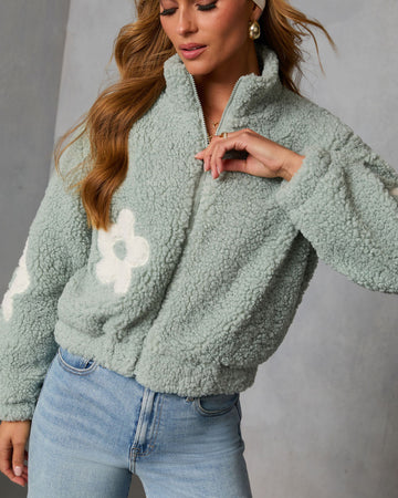 Fresh Form Floral Sherpa Jacket