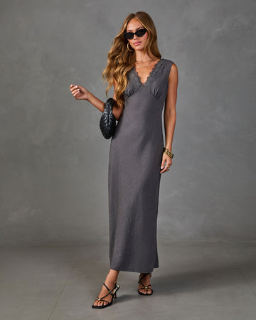 Adelina Lace Trim Maxi Dress