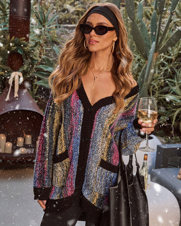 Winter Trinket Knit Multi Color Cardigan